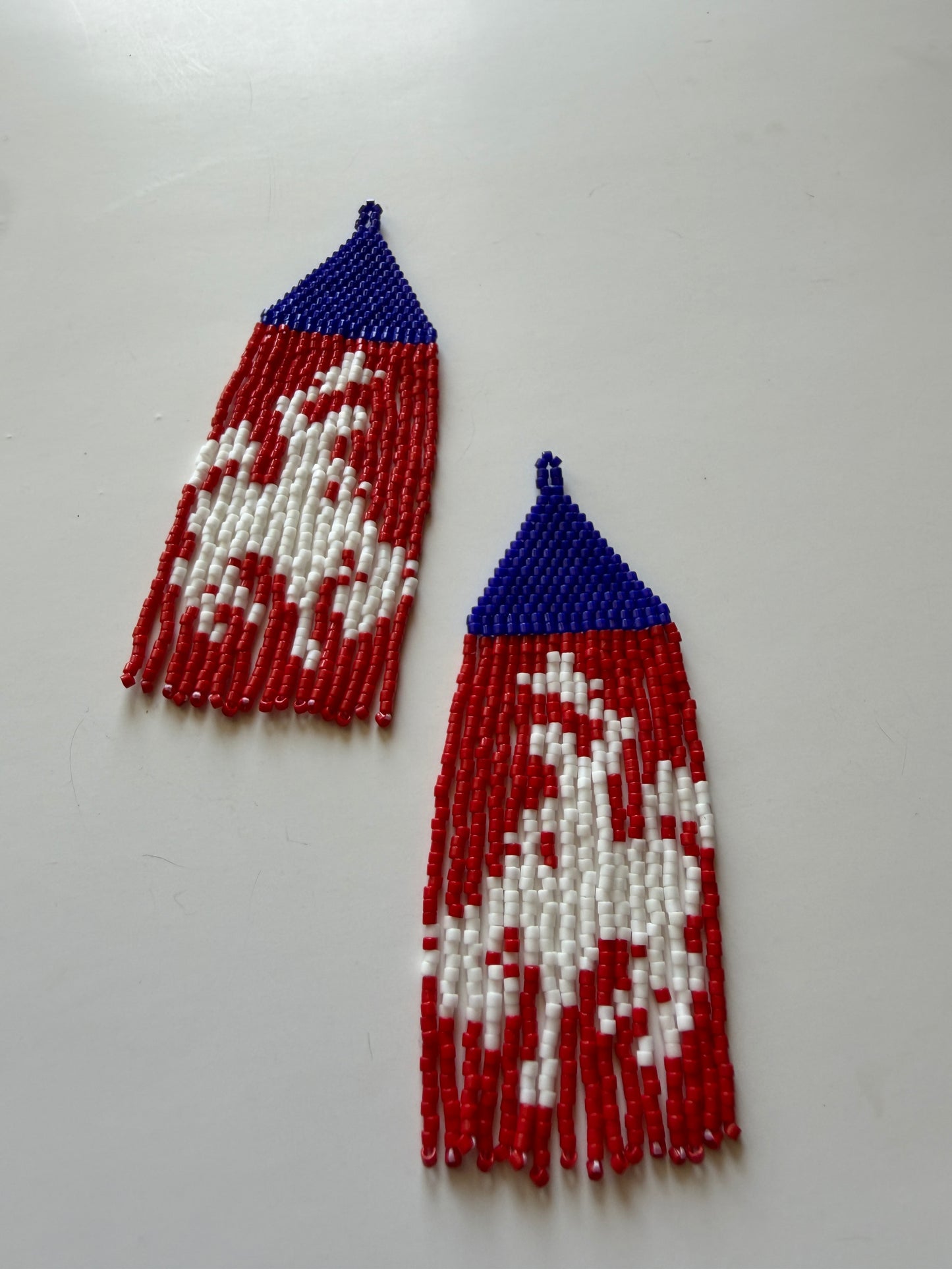 Red, White, and Blue Wyoming Steamboat Earrings