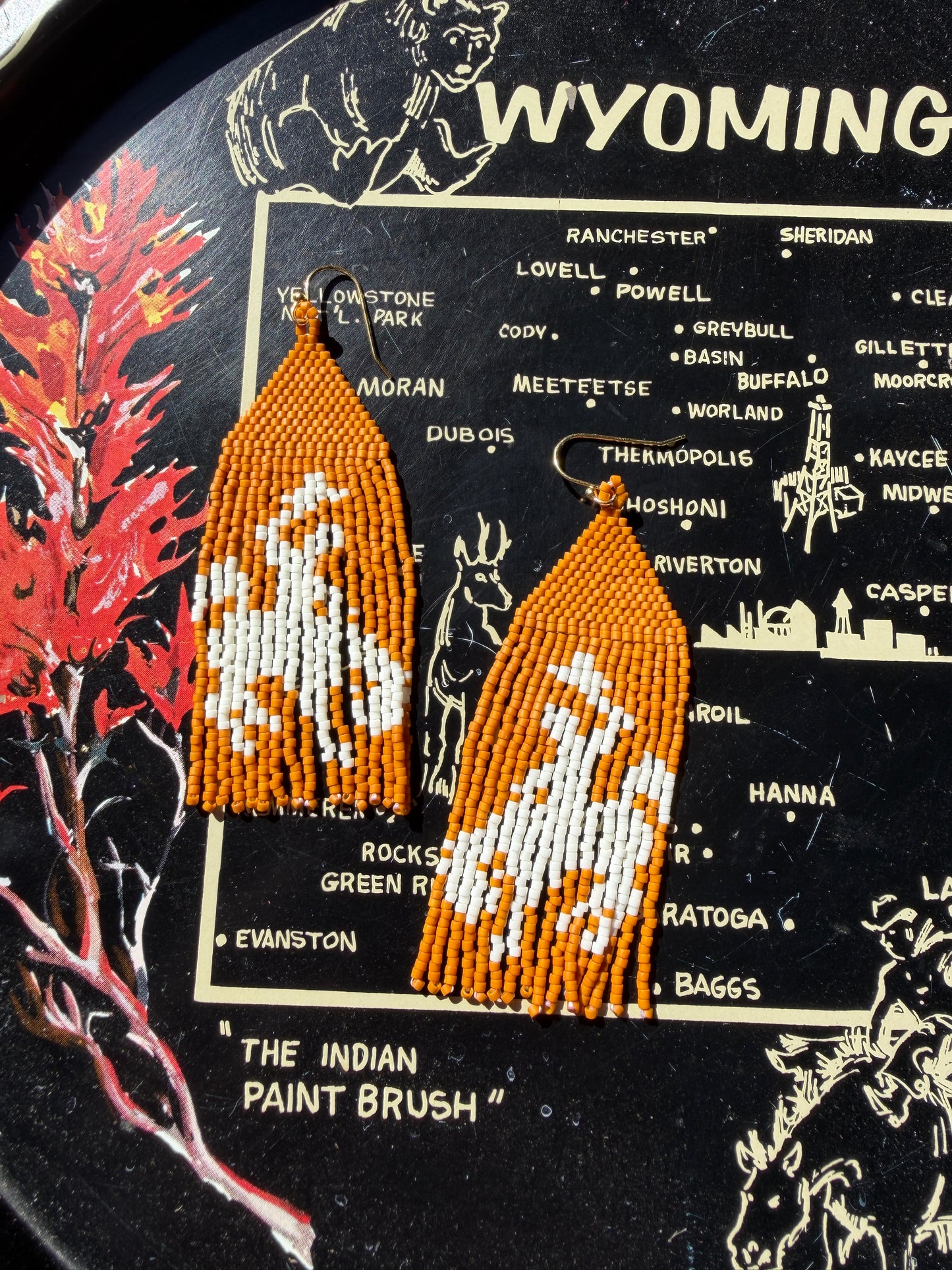 Gold and Ivory Wyoming Steamboat Earrings