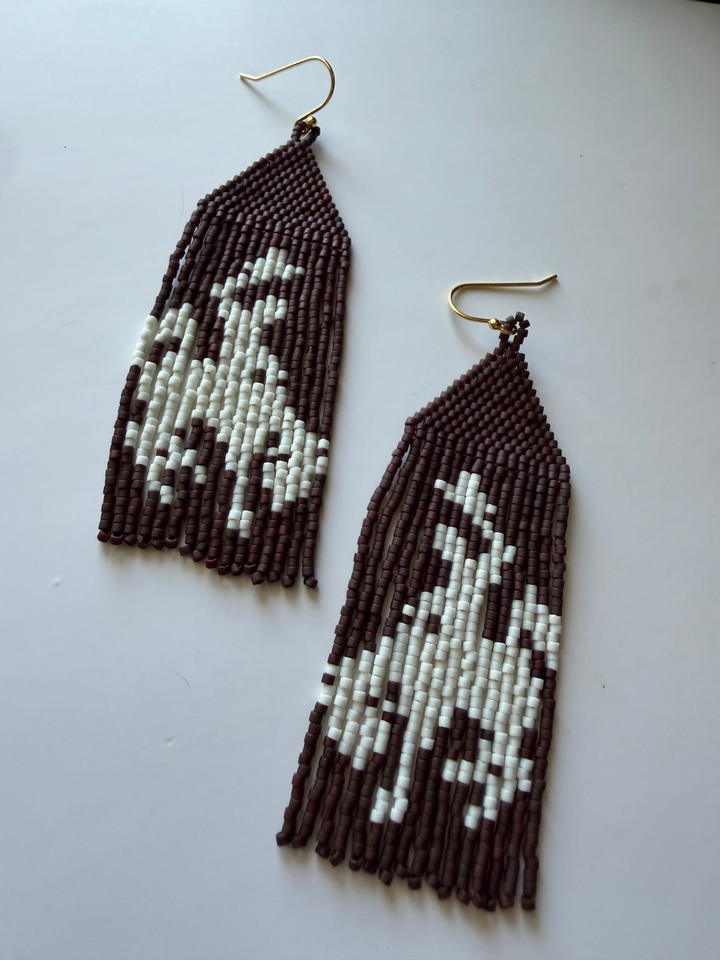 Brown and Ivory Wyoming Steamboat Earrings
