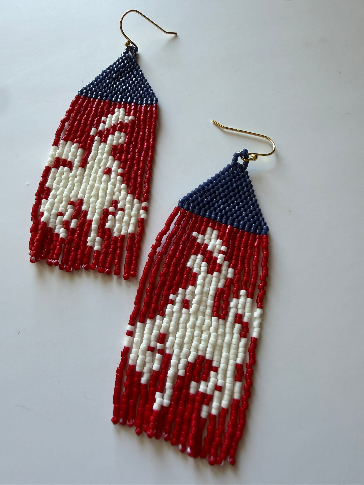 Red, White, and Blue Wyoming Steamboat Earrings