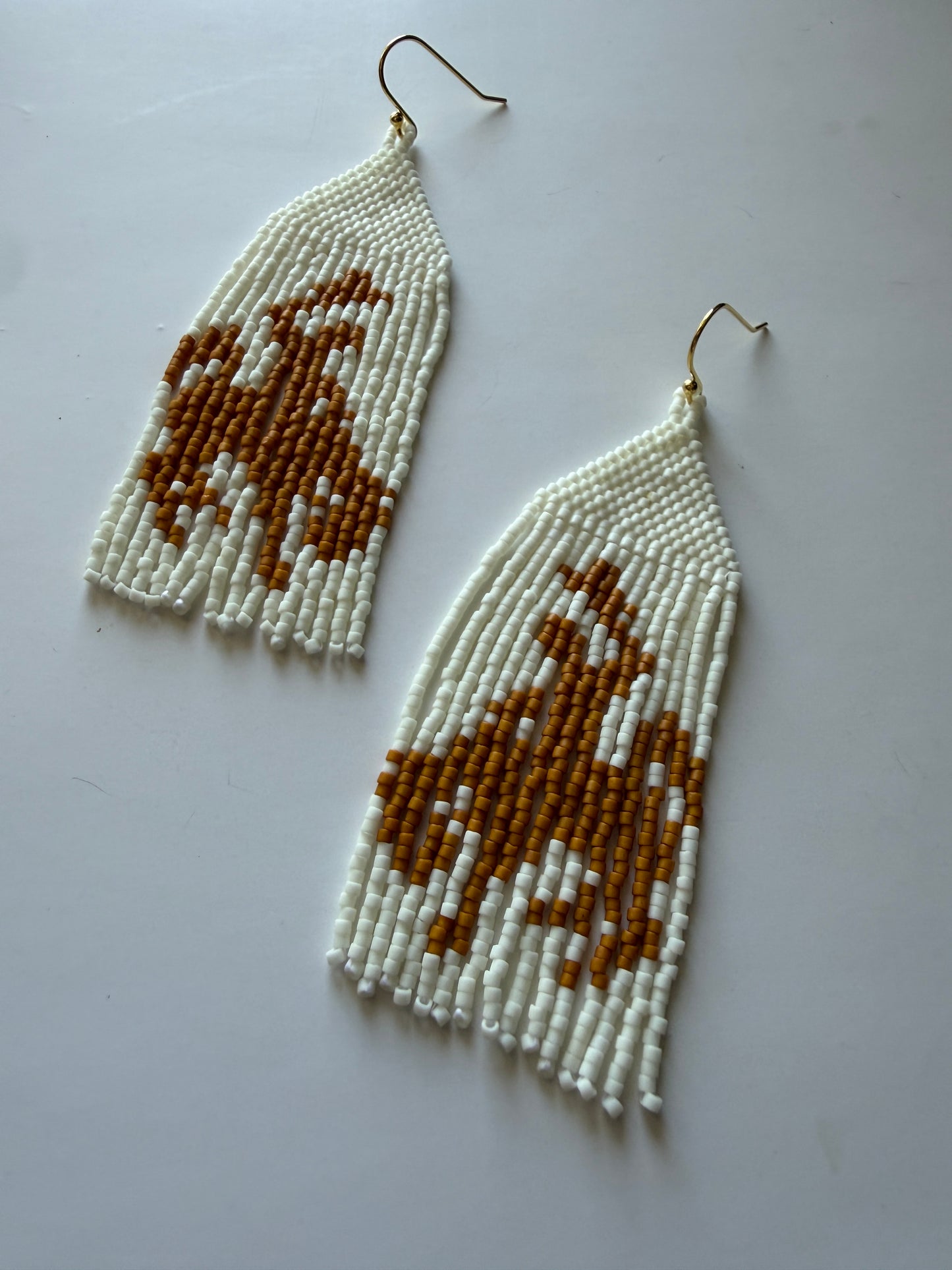 Ivory and Gold Wyoming Steamboat Earrings