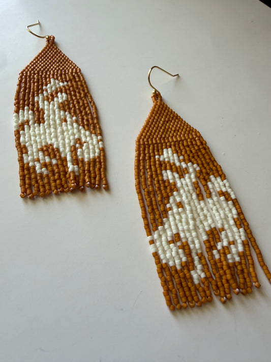 Gold and Ivory Wyoming Steamboat Earrings